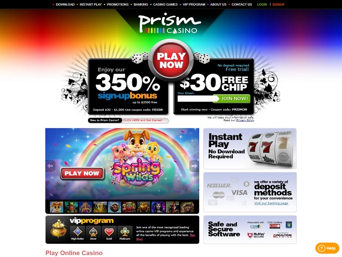 prism casino no deposit big payout bonus